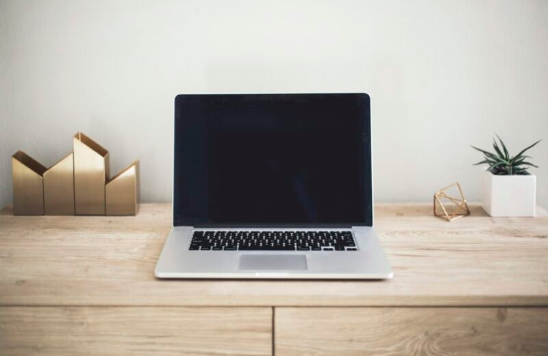 Illustrative editorial image: laptop