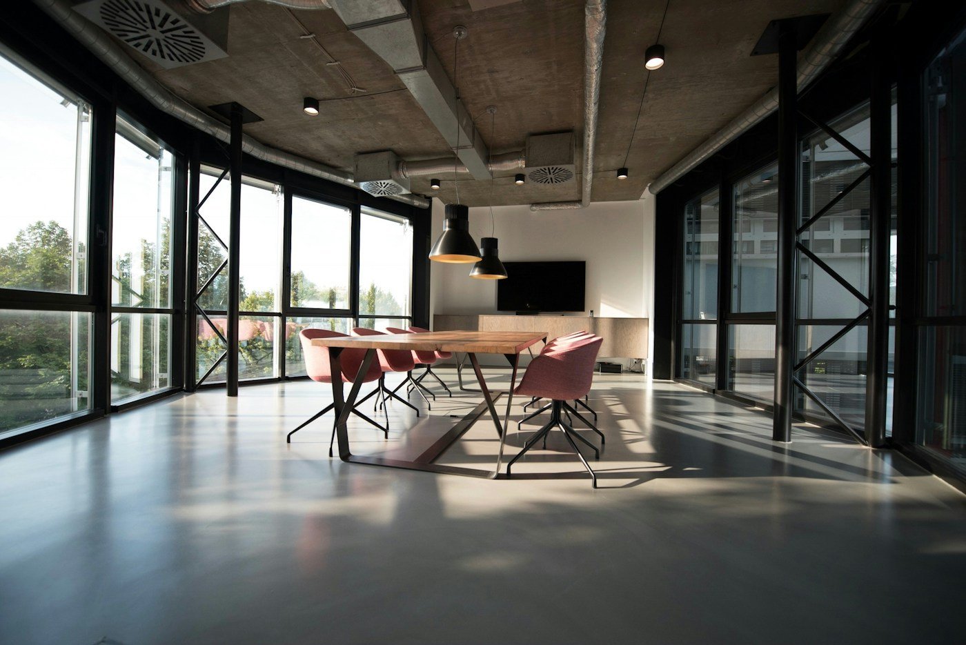Illustrative editorial image: workspace